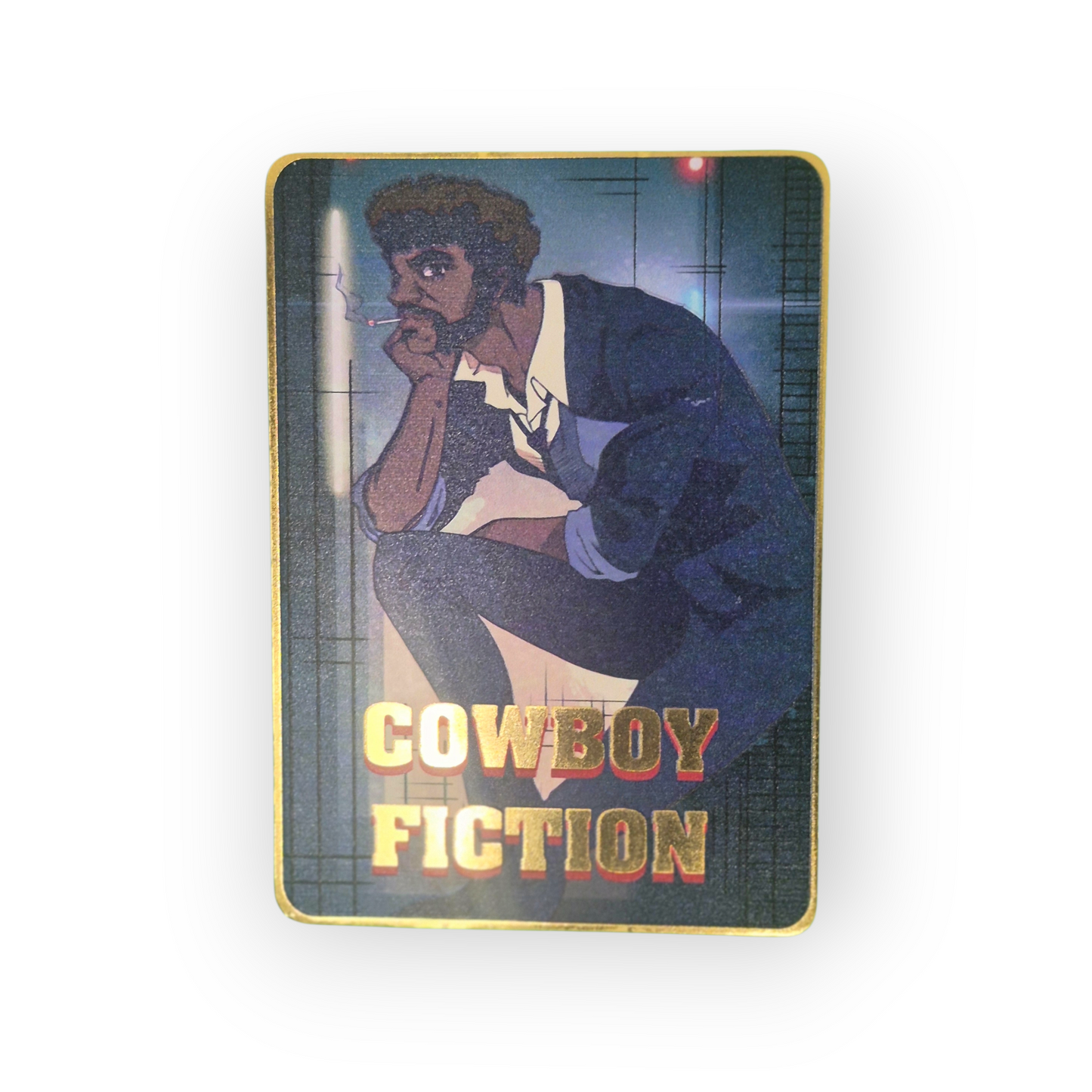 Cowboy Fiction Metal Trading Card
