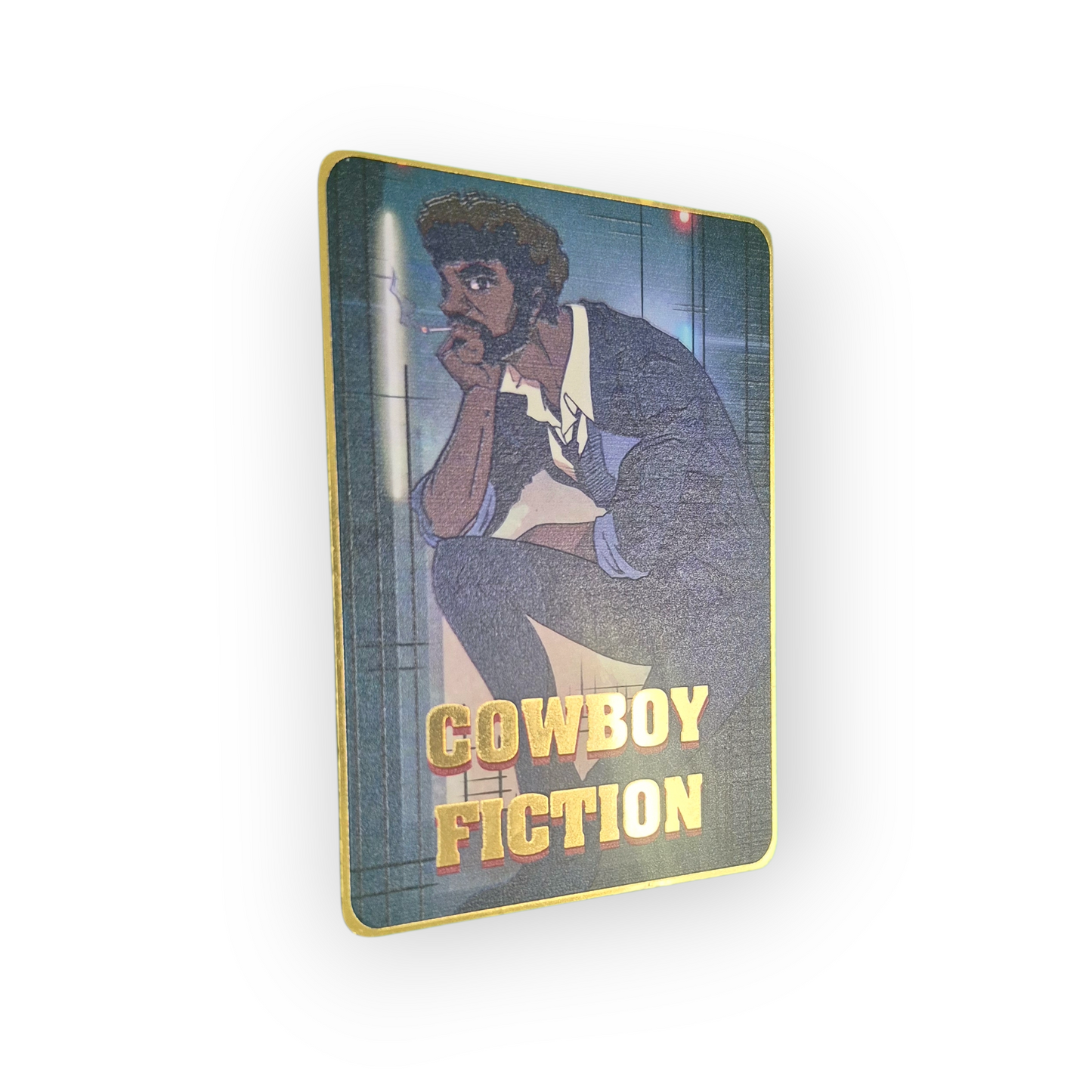 Cowboy Fiction Metal Trading Card