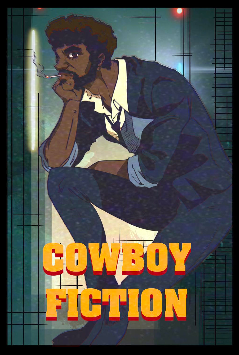Cowboy Fiction Poster (12x18)